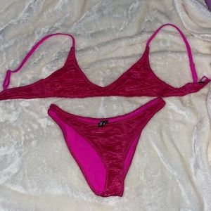 pink triangl bikini worn once